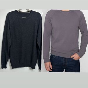 KINROSS Coverstitch Men's Sweatshirt Sweater In Dark Gray Size XL
